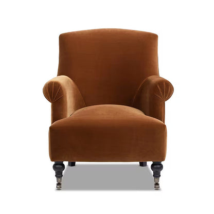 Eloise Burnt Orange Pleated Armchair — gallery view 5 of 9