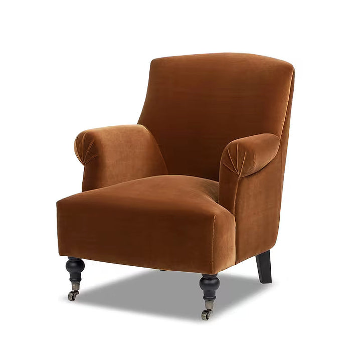 Eloise Burnt Orange Pleated Armchair — gallery view 9 of 9