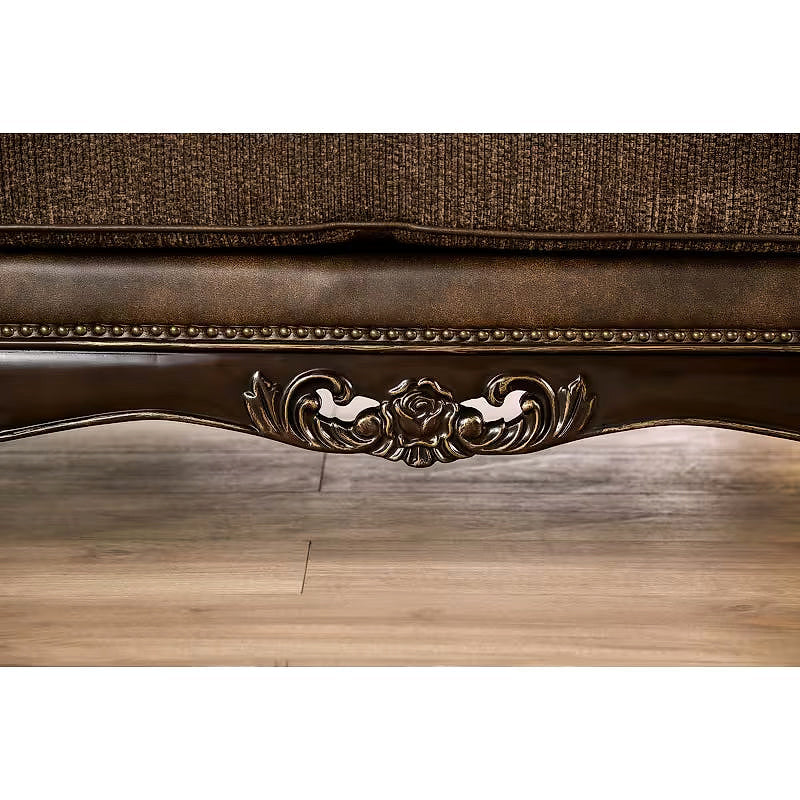 Windsor Brown Rolled-Arm Accent Chair — gallery view 5 of 8