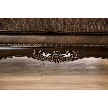 Windsor Brown Rolled-Arm Accent Chair — gallery view 5 of 8
