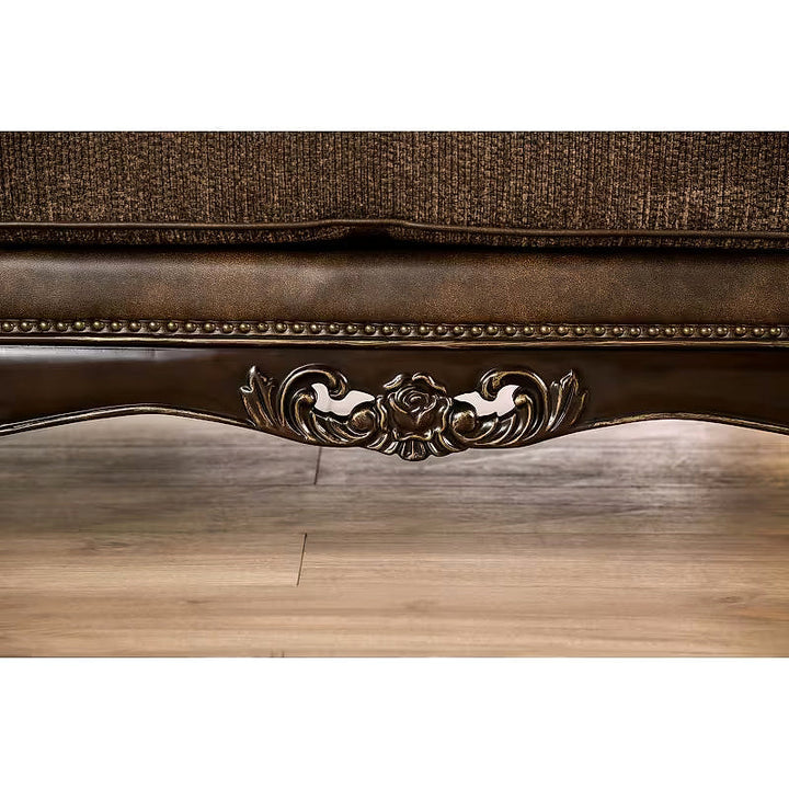 Windsor Brown Rolled-Arm Accent Chair — gallery view 5 of 8