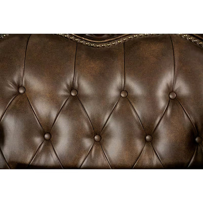 Windsor Brown Rolled-Arm Accent Chair — gallery view 8 of 8