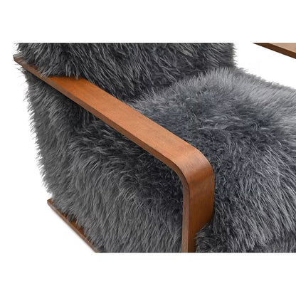 Charcoal Faux-Fur Accent Chair — gallery view 5 of 7