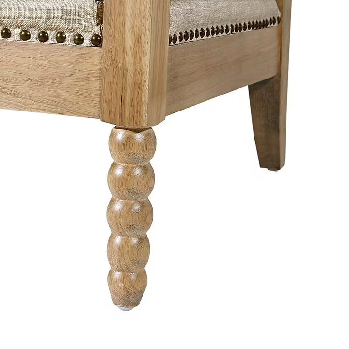 Hadley Neutral Wood Accent Chair — gallery view 7 of 8