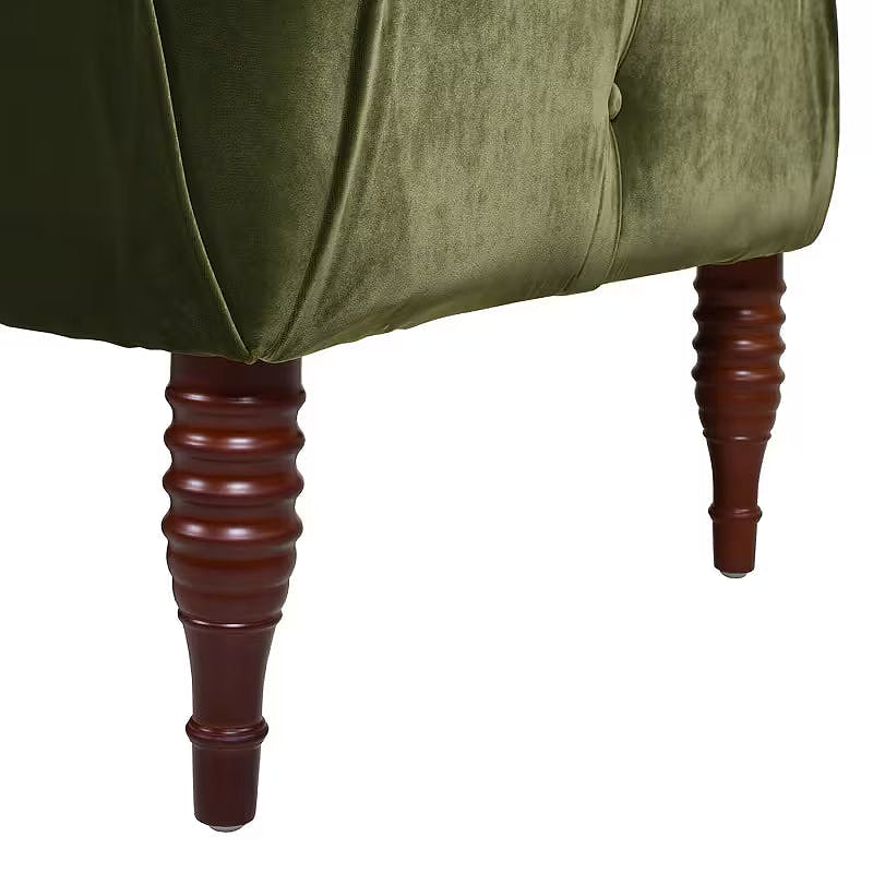 Samuel Olive Green Tufted Chaise Lounge — gallery view 7 of 10