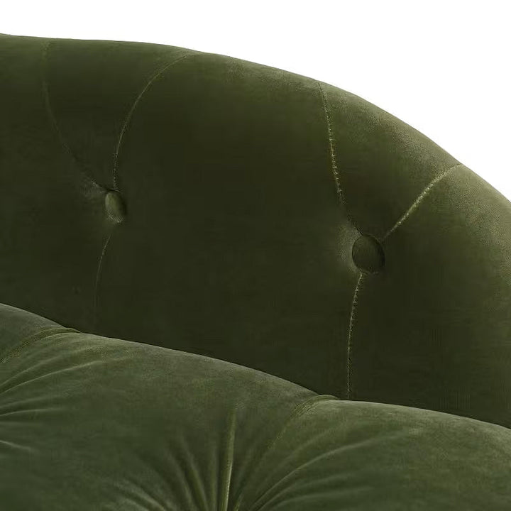 Samuel Olive Green Tufted Chaise Lounge — gallery view 9 of 10