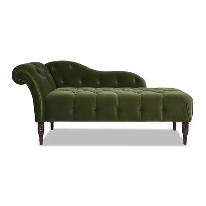 Samuel Olive Green Tufted Chaise Lounge — gallery view 4 of 10