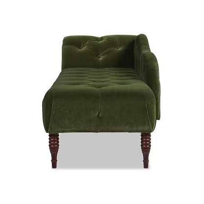 Samuel Olive Green Tufted Chaise Lounge — gallery view 5 of 10