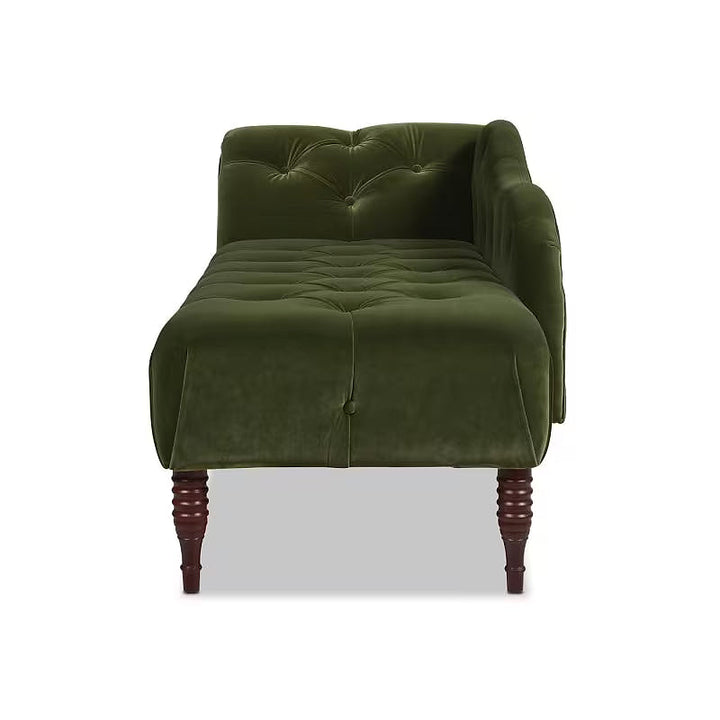Samuel Olive Green Tufted Chaise Lounge — gallery view 5 of 10