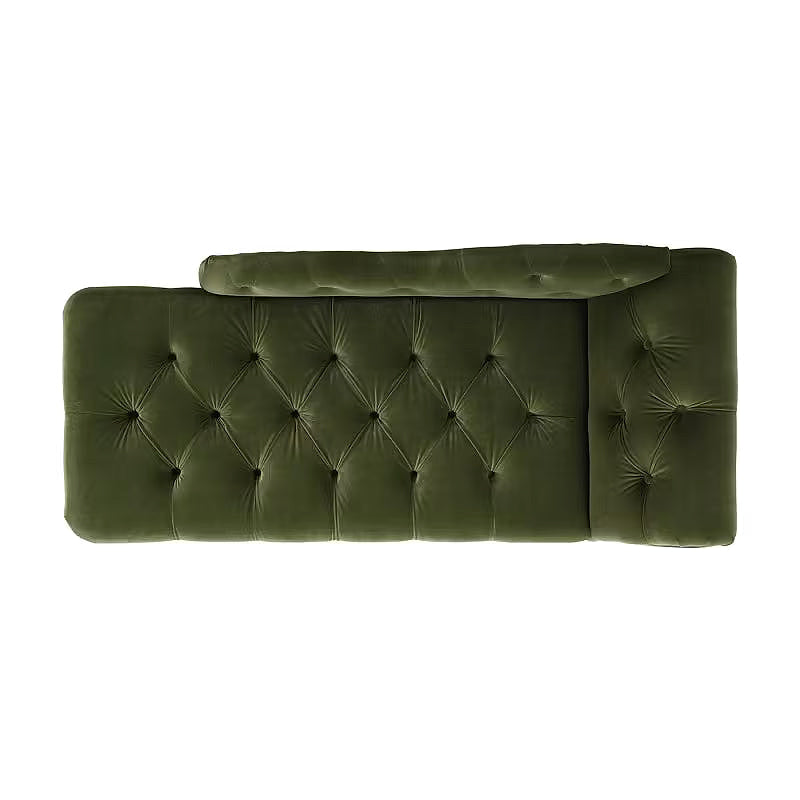 Samuel Olive Green Tufted Chaise Lounge — gallery view 6 of 10