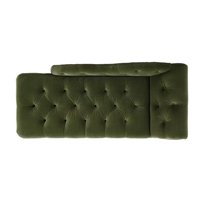 Samuel Olive Green Tufted Chaise Lounge — gallery view 6 of 10