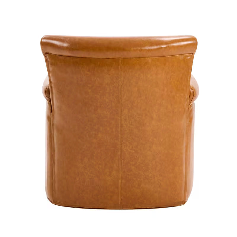 Roland Leather Swivel Club Chair — gallery view 7 of 8
