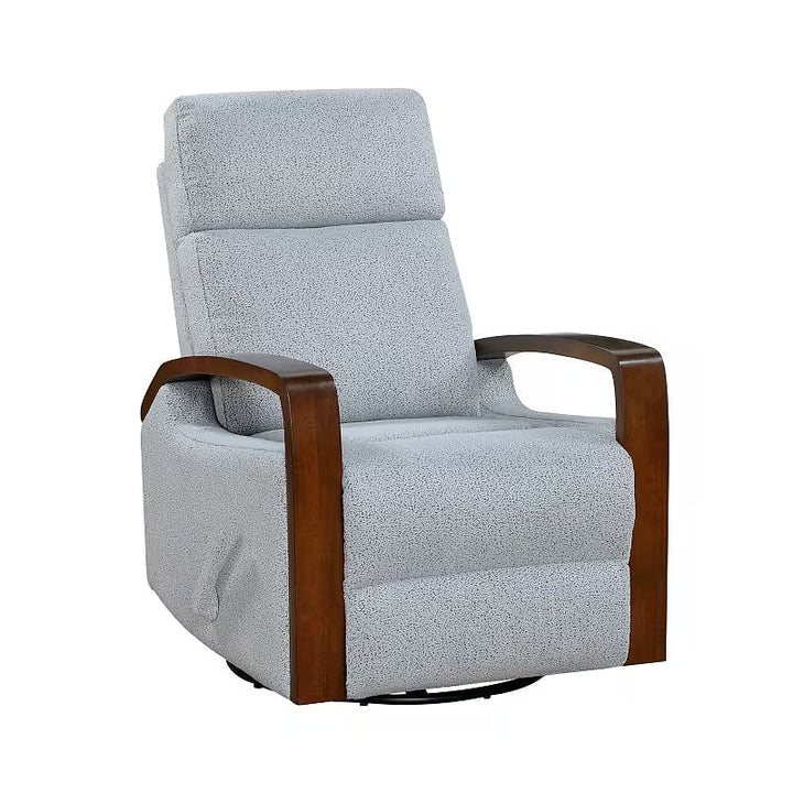 Gray Boucle Swivel Glider Recliner — gallery view 4 of 9