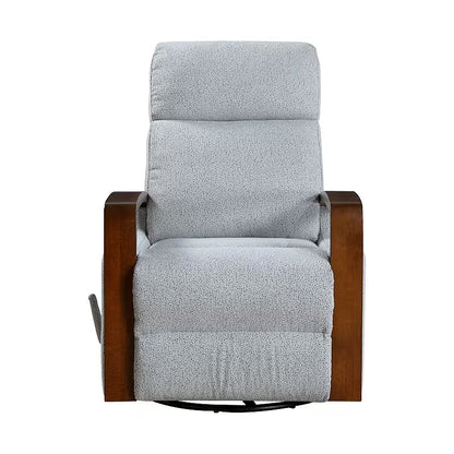 Gray Boucle Swivel Glider Recliner — gallery view 2 of 9