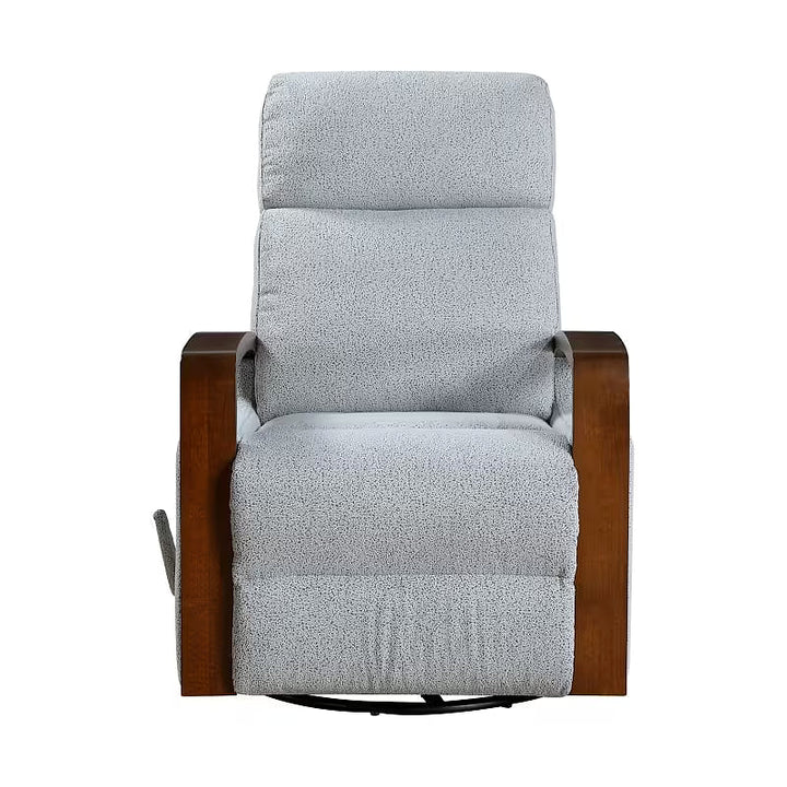 Gray Boucle Swivel Glider Recliner — gallery view 2 of 9