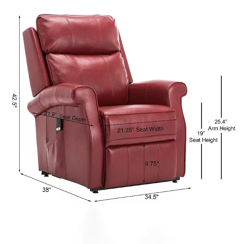Red Power Lift Recliner — gallery view 7 of 7