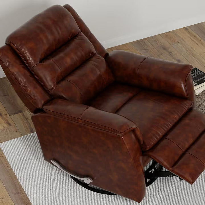 Cognac Swivel Glider Recliner — gallery view 4 of 8
