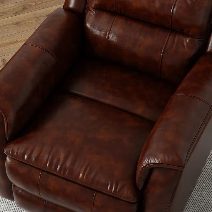 Cognac Swivel Glider Recliner — gallery view 7 of 8