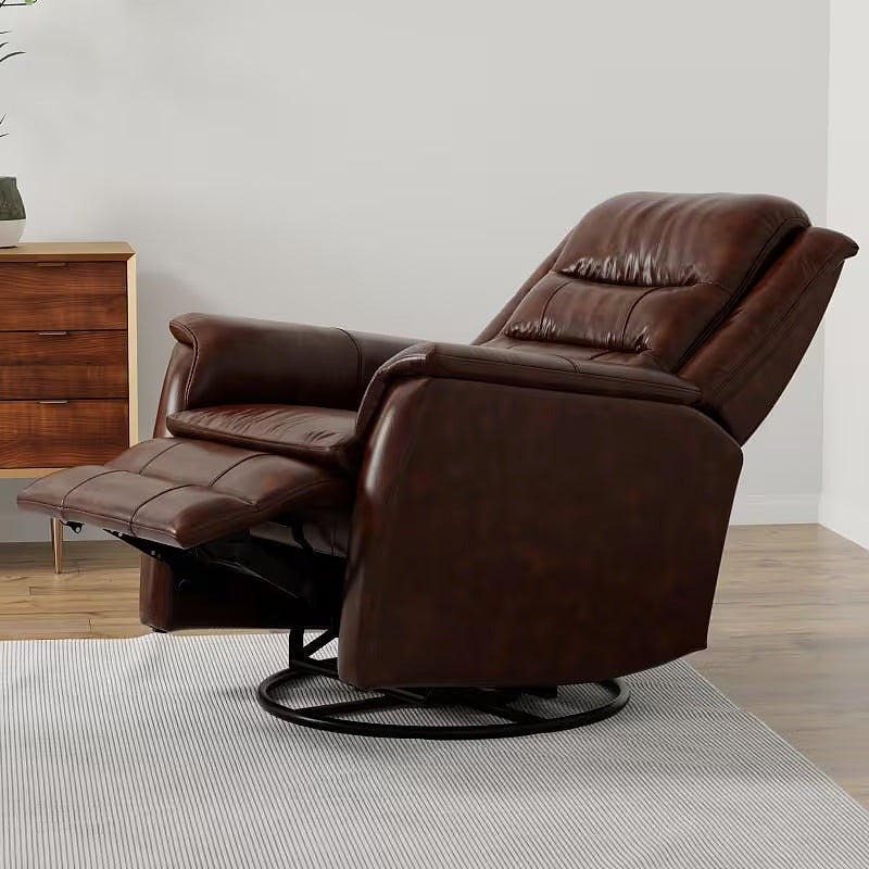 Cognac Swivel Glider Recliner — gallery view 5 of 8