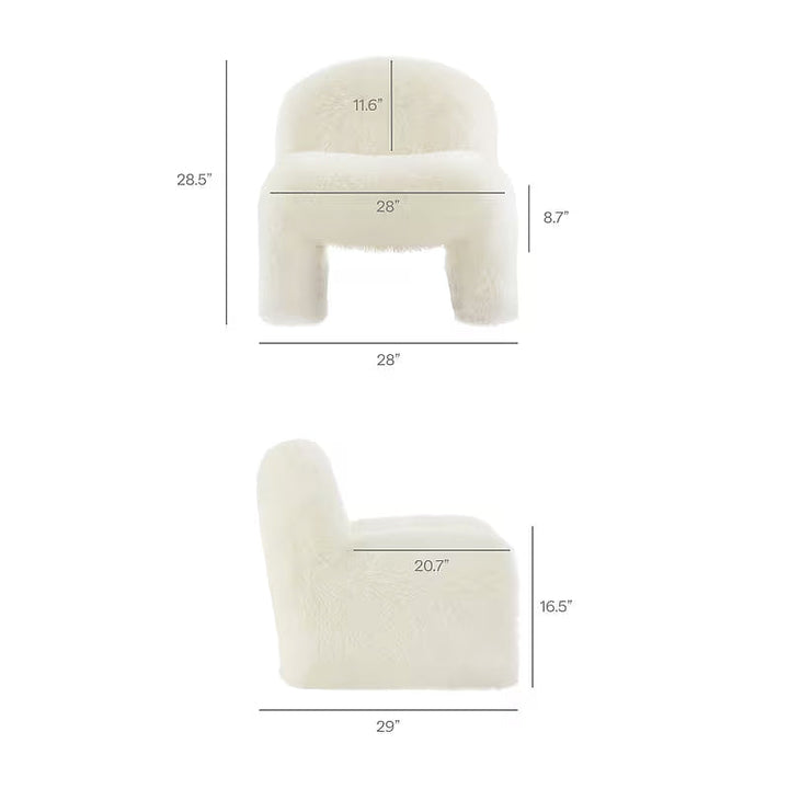 Mina Faux Fur Accent Chair — gallery view 17 of 17