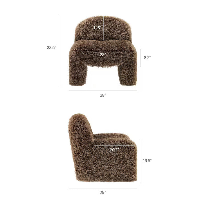 Mina Faux Fur Accent Chair — gallery view 10 of 17