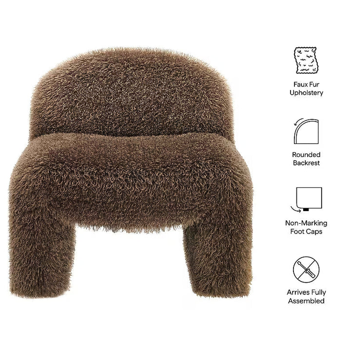 Mina Faux Fur Accent Chair — gallery view 9 of 17