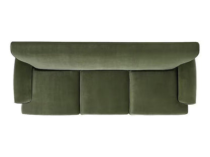 Alana three-cushion sofa, overhead view
