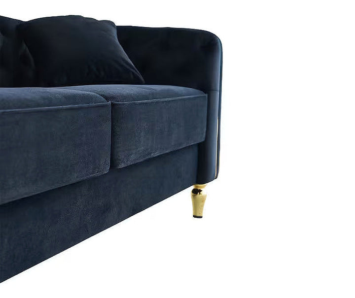 Lucien sofa, seat cushion and pillow detail