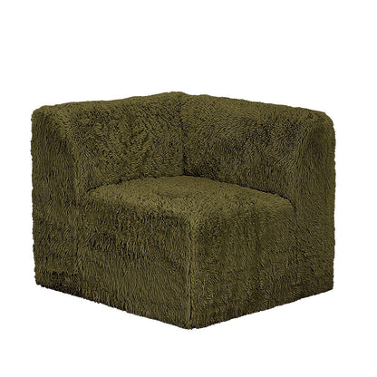 Individual corner seating module shown at an angle on a white background