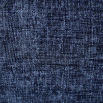 Close view of the navy blue upholstery texture
