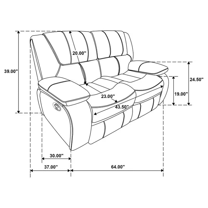 Elodie Red Manual Reclining Loveseat