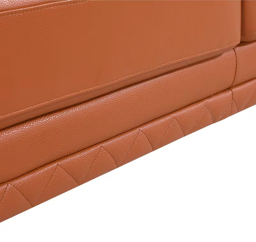 Lorenzo Camel Top-Grain Italian Leather Loveseat — photo 7