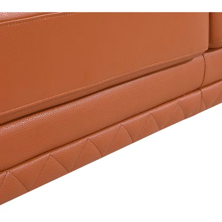 Lorenzo Camel Top-Grain Italian Leather Loveseat