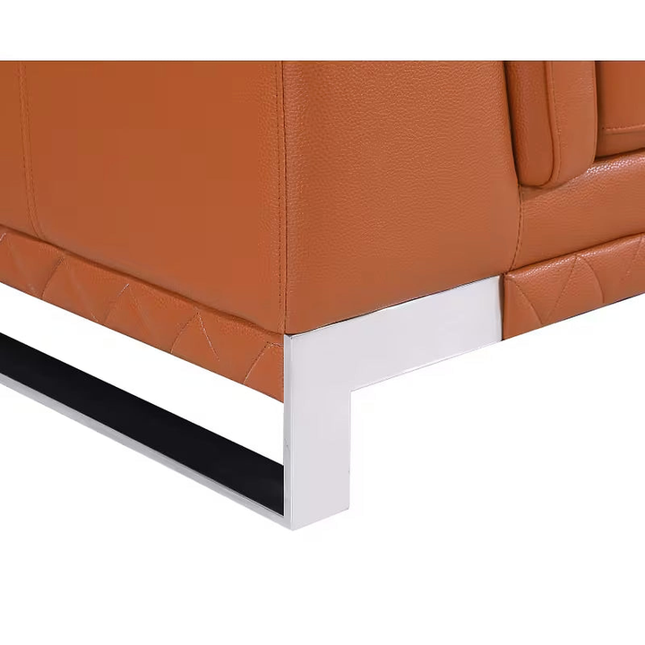 Lorenzo Camel Top-Grain Italian Leather Loveseat