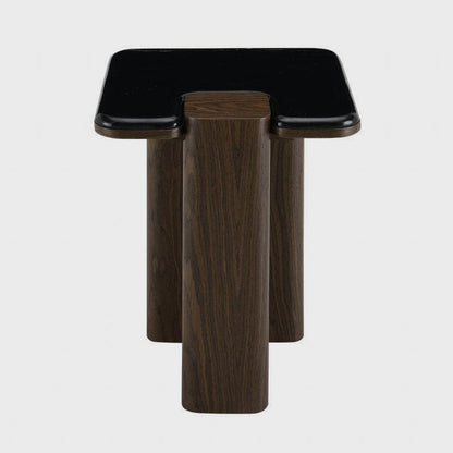 Dana Black Marble-Look Side Table