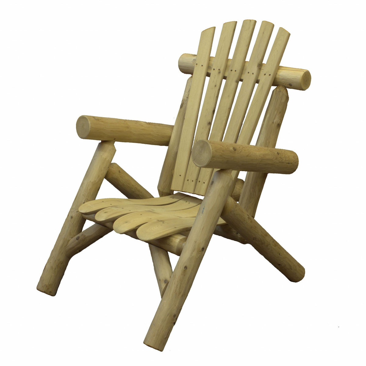 28" X 30" X 39" Natural Wood Lounge Chair - 370285