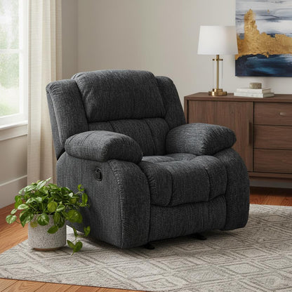 40" Gray Fabric Gliding Recliner - 563922