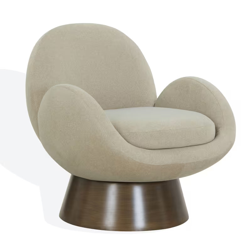 Paolini Curved Pedestal Accent Chair — gallery view 2 of 8