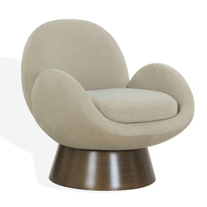 Paolini Curved Pedestal Accent Chair — gallery view 2 of 8
