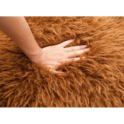 Camel Faux-Fur Accent Chair — gallery view 5 of 7