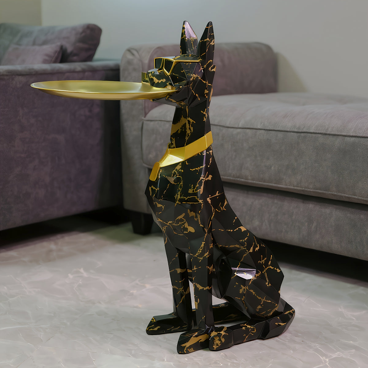 Side black dog table