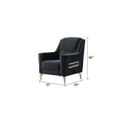 Melody Black Three-Piece Convertible Living Room Set — gallery view 10 of 10
