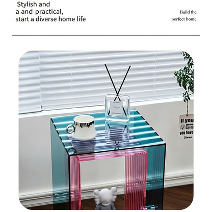 Feature graphic of the teal and pink acrylic display cabinet