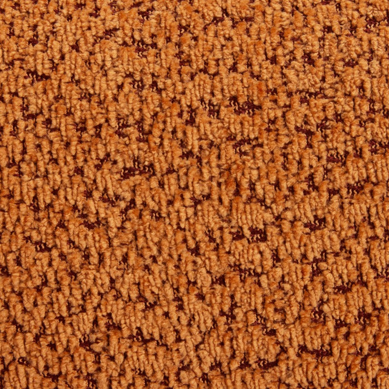 Burnt Orange Textured Armless Lounge Chair — textured orange fabric close-up