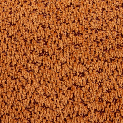 Burnt Orange Textured Armless Lounge Chair — textured orange fabric close-up