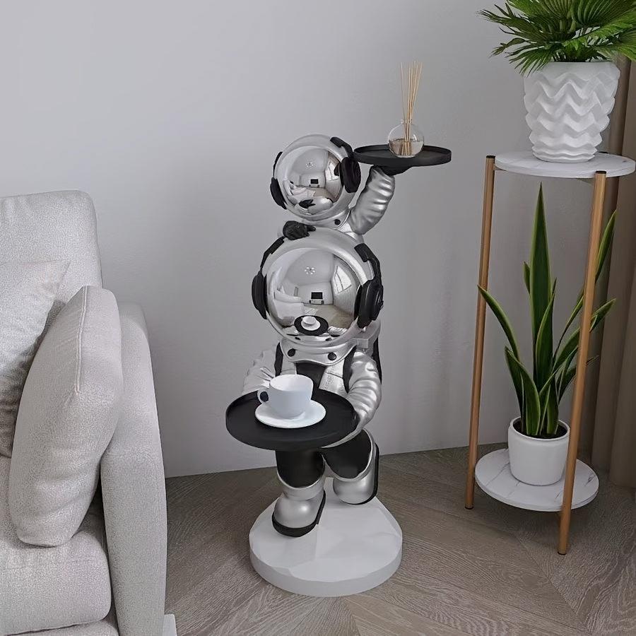 Astronaut Side Table with Two Display Trays