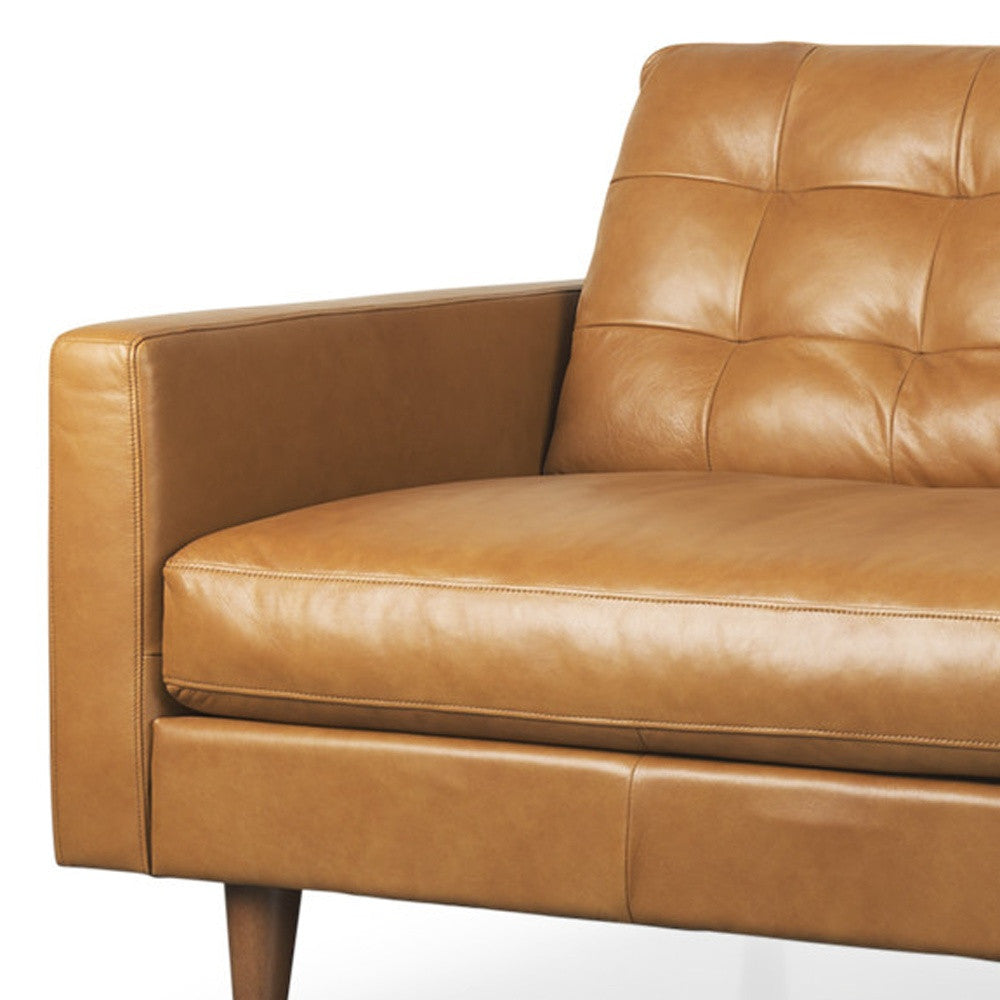 88" Brown Leather Sofa - 607328