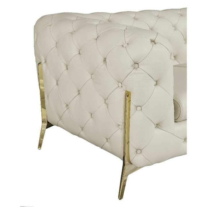 Aurelia Ivory Tufted Accent Chair — gallery view 6 of 8