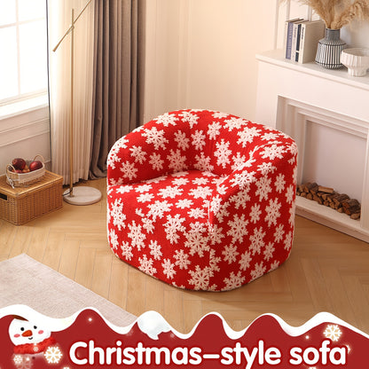 Rounded Foam Lounge Chair — red snowflake chair styling.