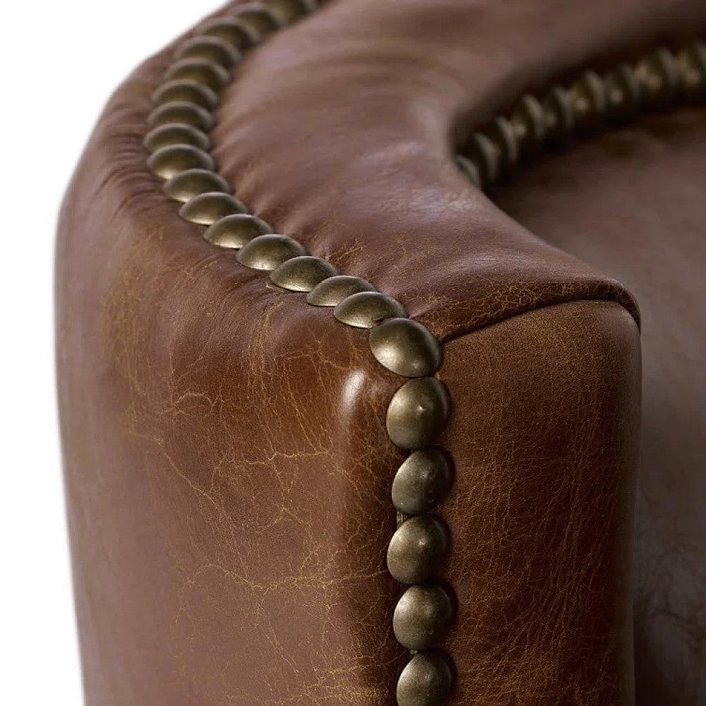 Briar Brown Leather-Look Accent Chair — gallery view 9 of 10